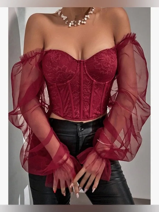 ❤️ Long sleeve crop top - Picture 3 of 4